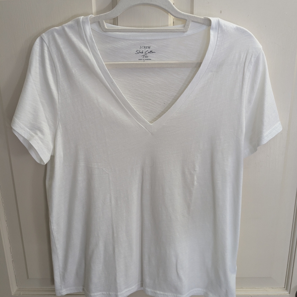 J.Crew Cream Slub Cotton Tee